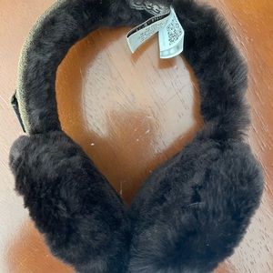 UGG Shearling Ear Muffs, Chocolate Brown, NWOT.
